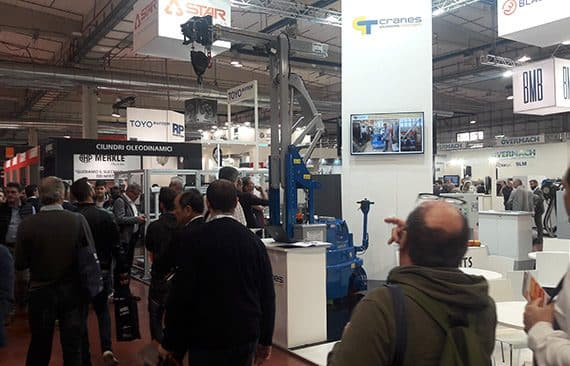 Mobile crane at MECSPE fair
